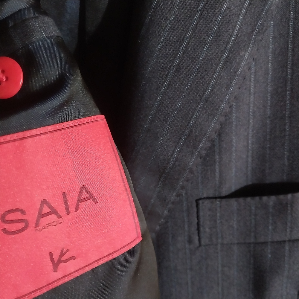 Cashmere Blend Striped Coat